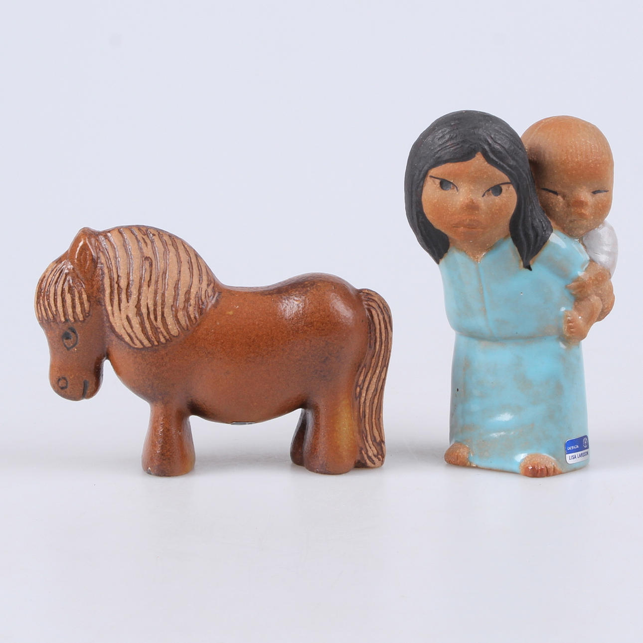 FIGURINER, 2 st. Stengods, Lisa Larson, Gustavsberg.