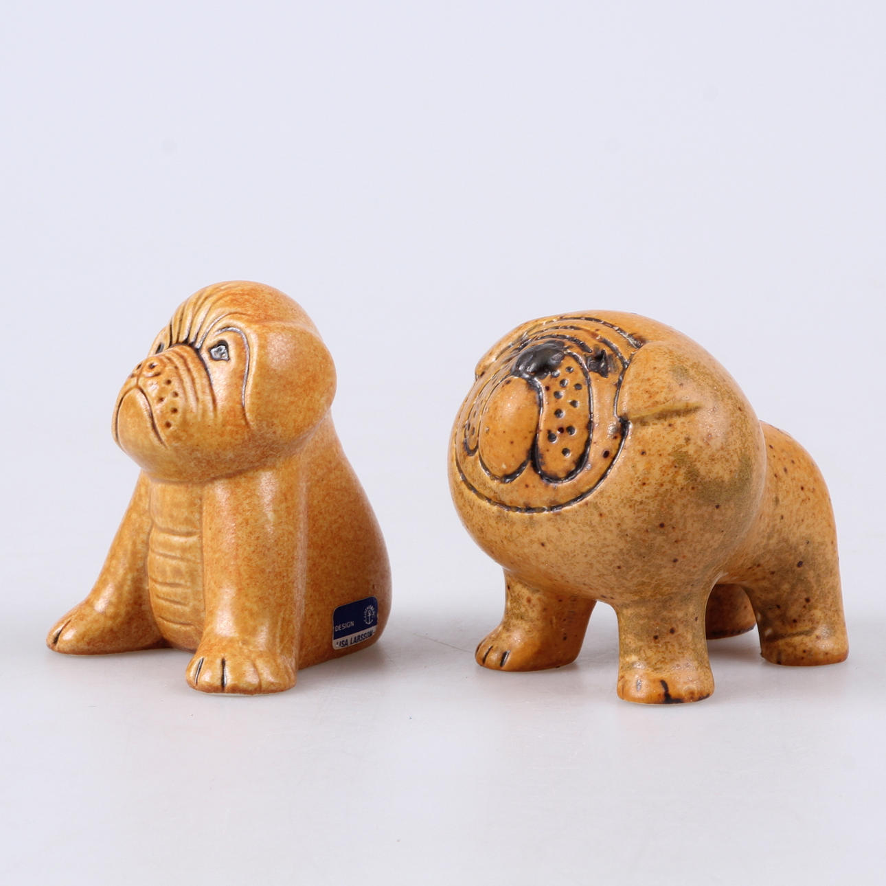 FIGURINER, 2 st. Stengods, serie Kennel, Lisa Larson, Gustavsberg.