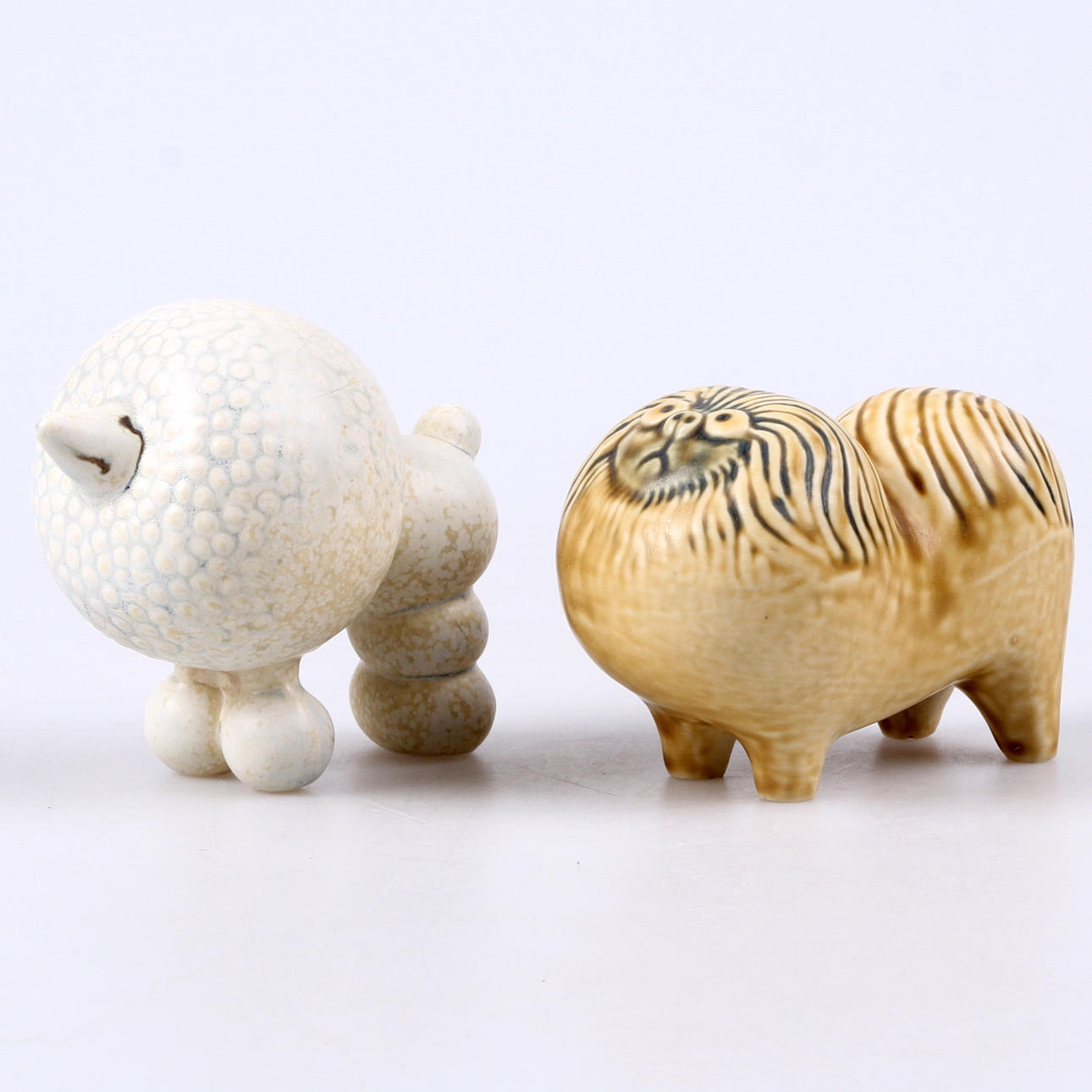 FIGURINER, 2 st. Stengods, serie Kennel, Lisa Larson, Gustavsberg.