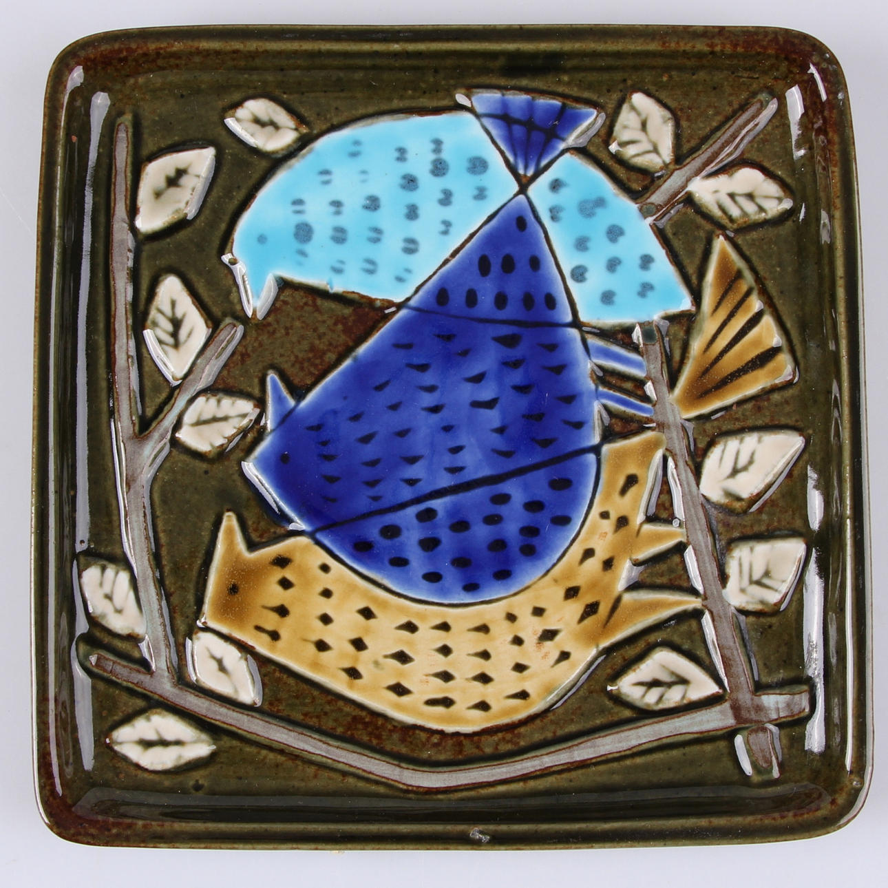 VÄGGRELIEF/FAT, stengods, Lisa Larson, Gustavsberg.