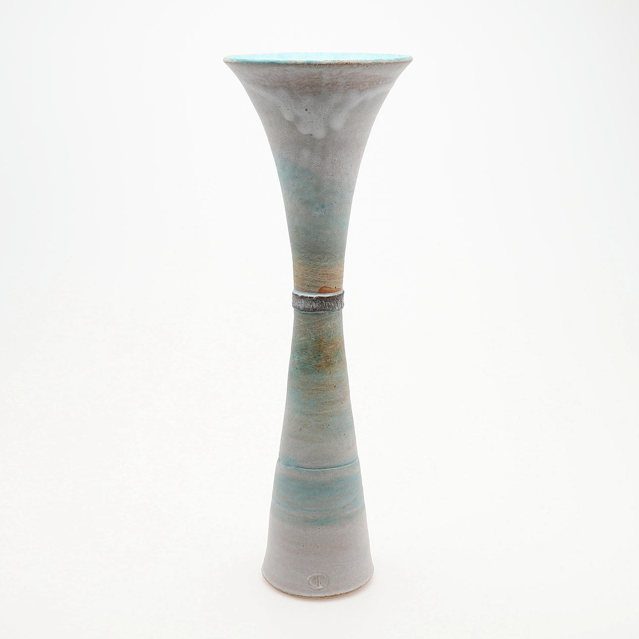 COLIN CAFFELL FÖDD 1954). VASE, COLORED STONEWARE.
