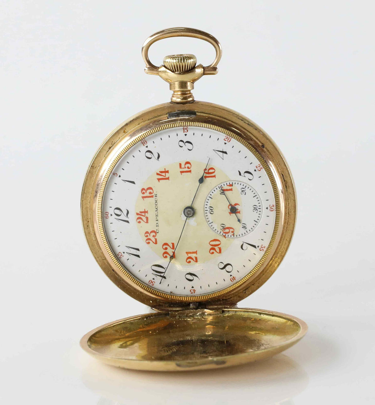 TASKUkello, CD Peacock, kansi kultaa 14K, 47 mm.