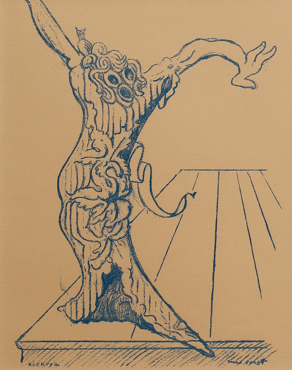 MAX ERNST. "ELEKTRA", HOLZSCHNITT.