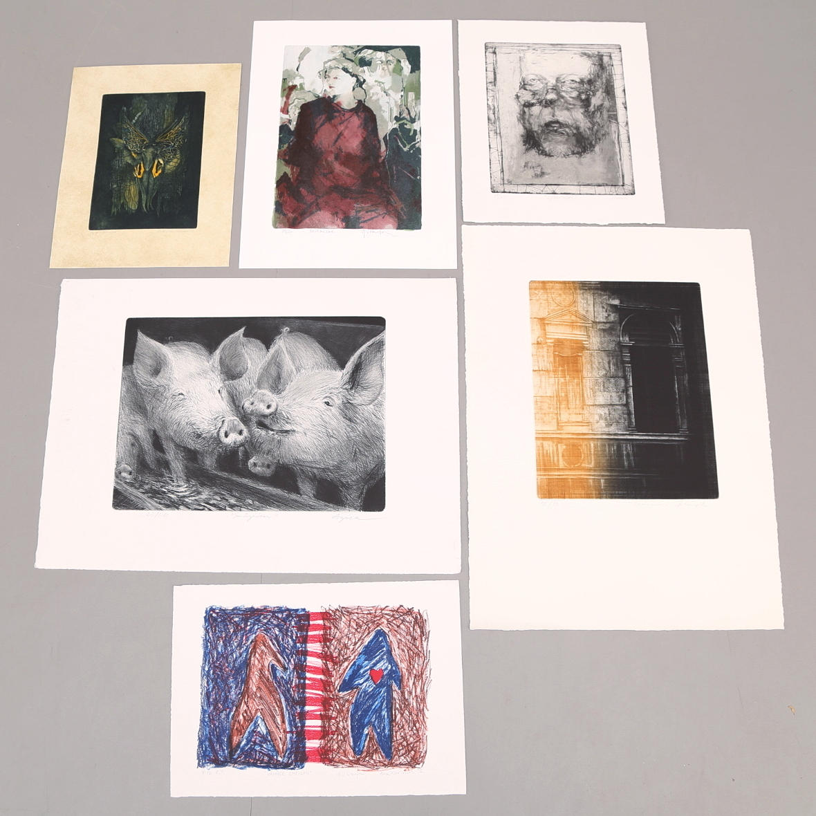 GRAFISKA BLAD, 6 st, flera konstnärer.