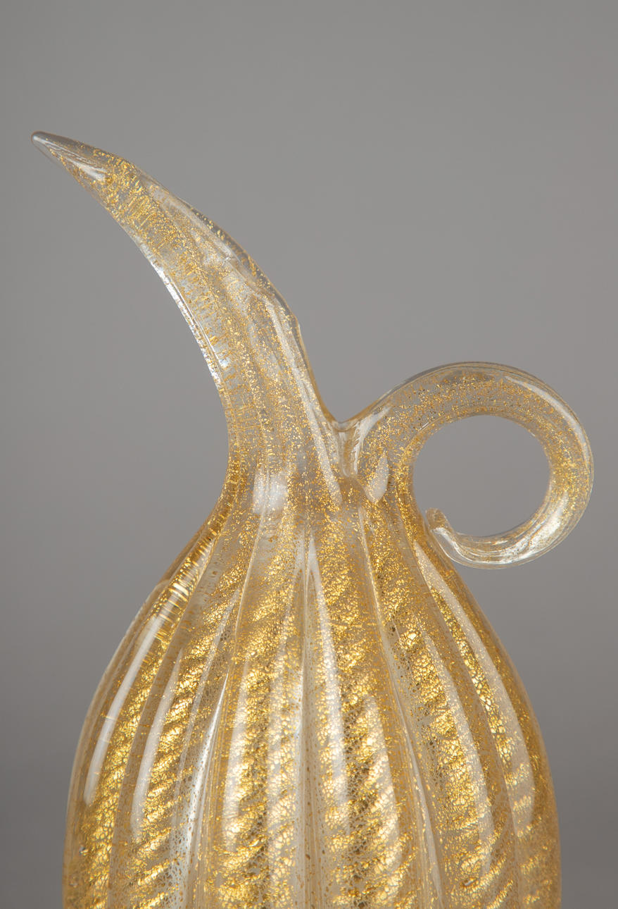 Barovier & Toso. Murano glass vase, gold dust. Italy, 21st century