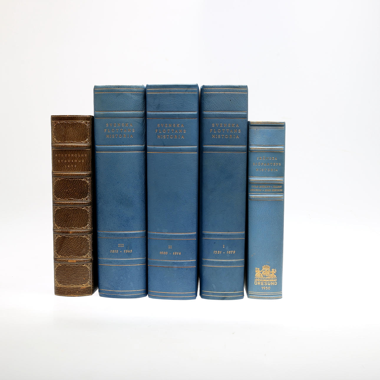 PARTI BÖCKER, 5 delar, bl a Svenska Flottans Historia, band I-III samt Skånska Sjöfartens historia.