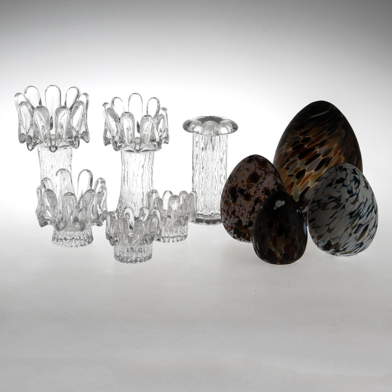 GLASFÖREMÅL, 10 delar.