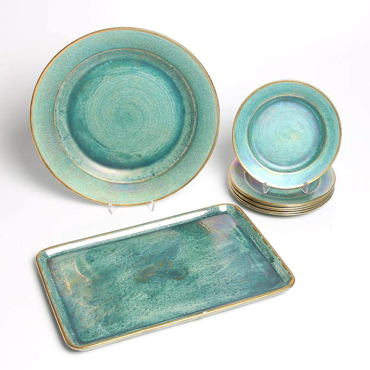 FAT, 9 st, flintgods, Josef Ekberg, Gustavsberg.