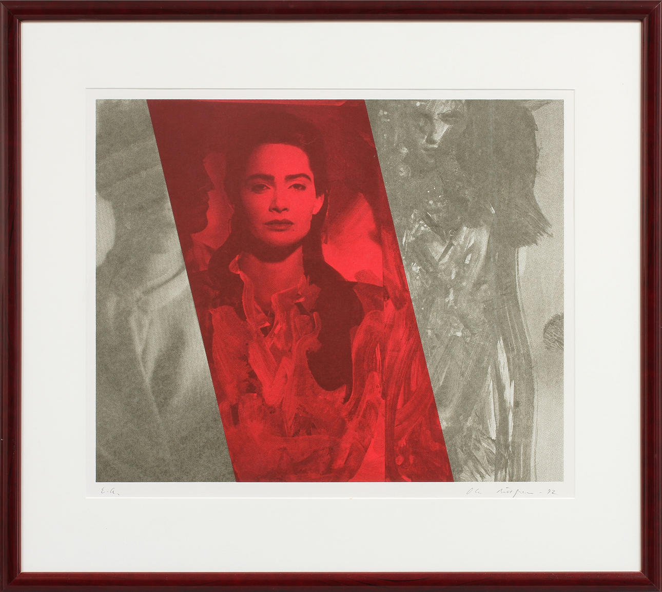 OLA BILLGREN. Figurkomposition. Färgoffset, signerad och daterad -92 samt numrerad E.A.