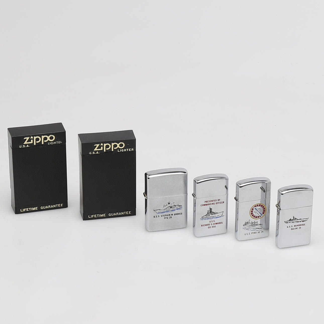 TÄNDARE, 6 st, Zippo, 1900-tal.