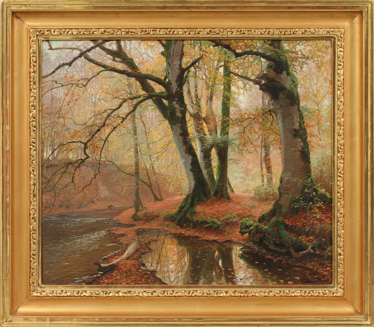 PETER BUSCH. "Efteraar Köge Skov". Olja på duk, signerad.