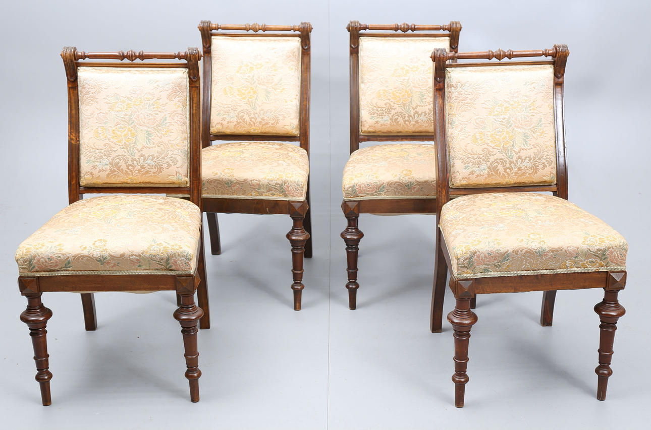 STOLAR, 4 stycken, 1800-talets sista fjärdedel.