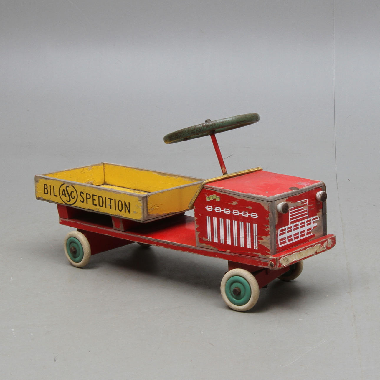 LASTBIL i trä, Leko, Bilspedition ASG, 1900-tal.