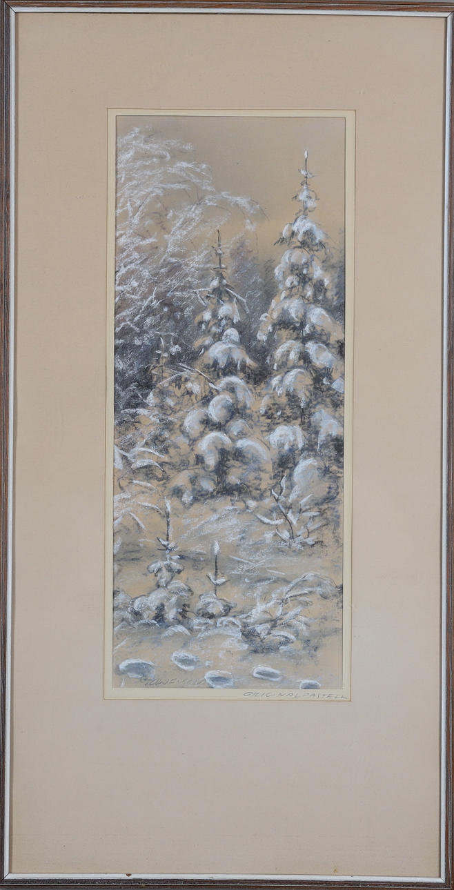 HANS OLOFSSON. pastell, signerad.