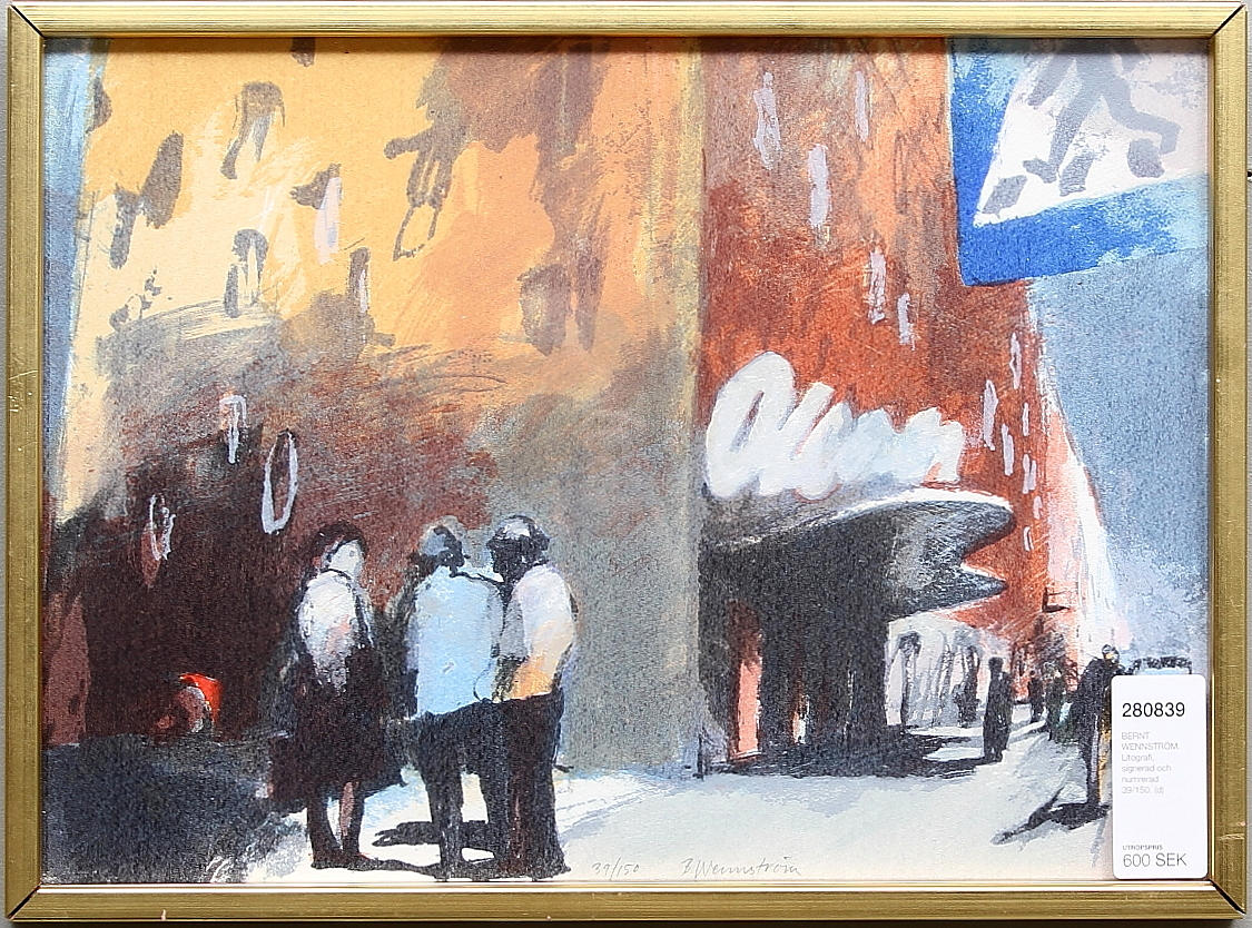 BERNT WENNSTRÖM. Litografi, signerad och numrerad 39/150.