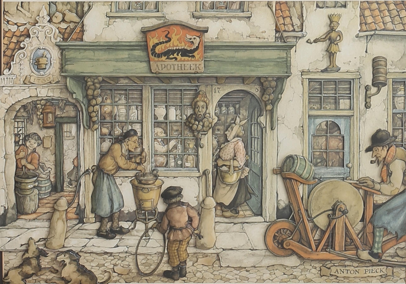 PERSPECTIVE BOARD, Anton Pieck, 1900s / 2000s.