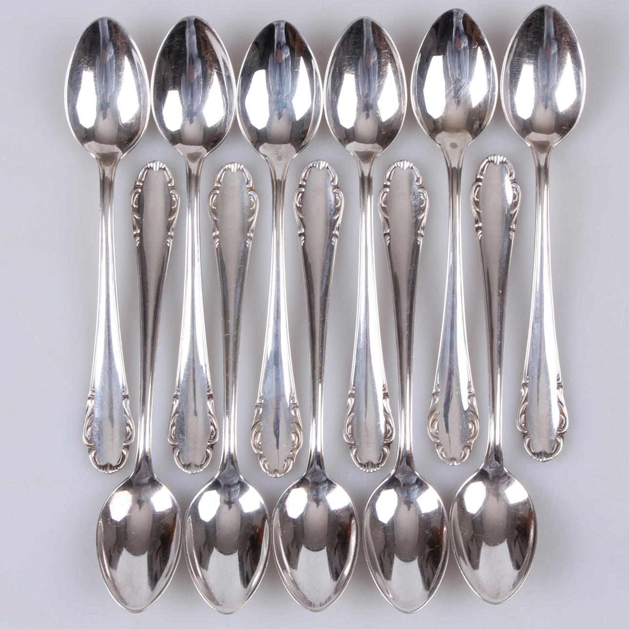 KAFFESKEDAR, 11 st. Silver, "Haga", Skandia, 1900-tal, vikt ca 130 gram.