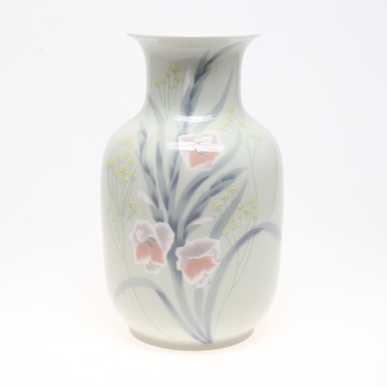 VAS, Lladro, "Gladiolus" dekor med blommor, porslin.