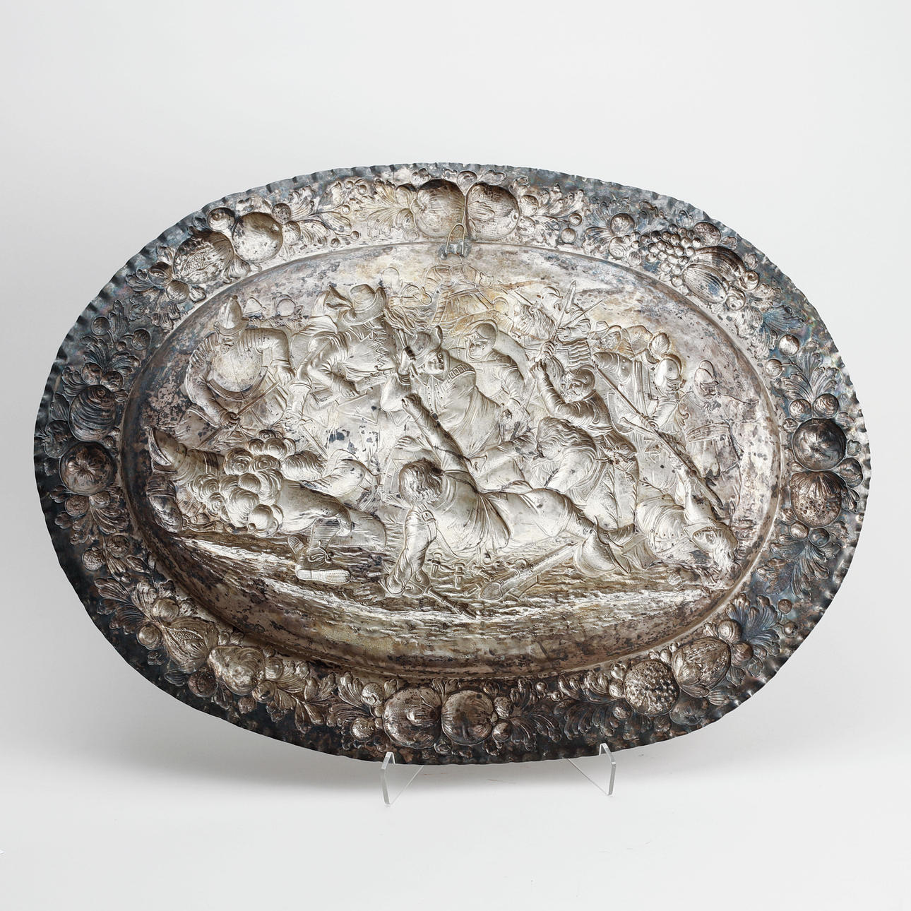 PRESENT PLATE, silver, baroque style, Simon Rosenau, Germany, early ...