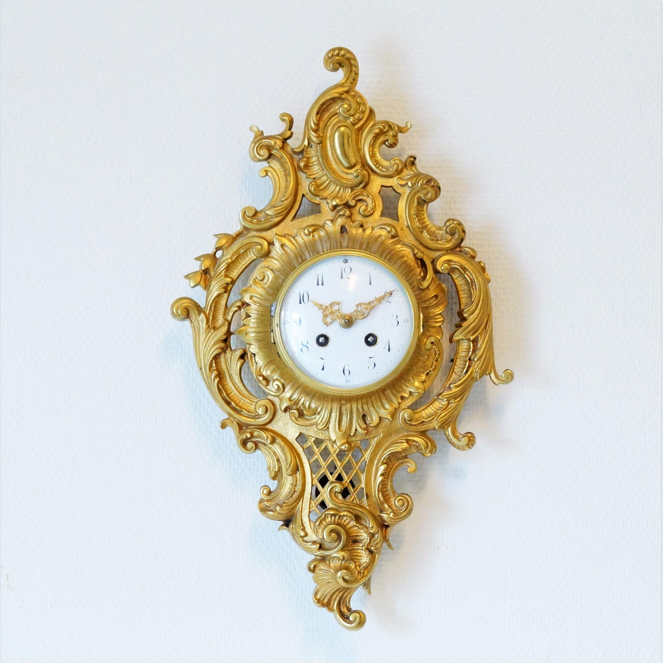 WALL PENDULUM, brass, Japy Fères, 18/1900s.