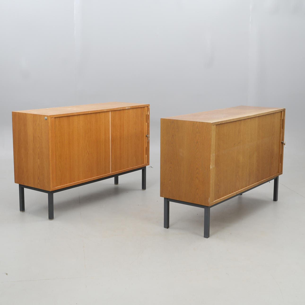 OFFICE FURNITURE two sections, lockable shutter doors.