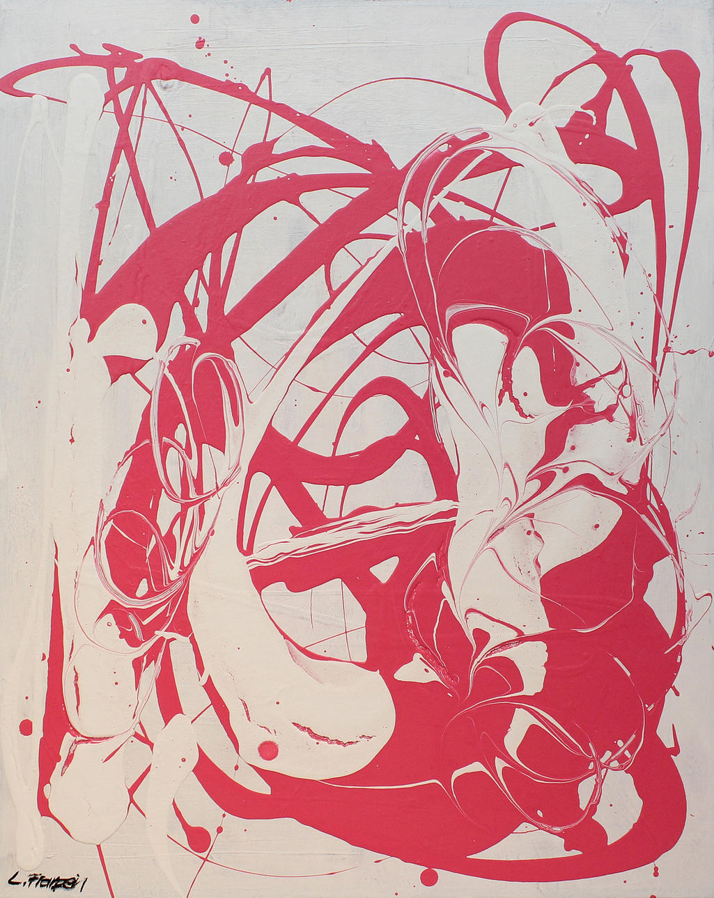 LUDVIG FRANZÉN. LUDVIG FRANZÉN. Komposition. Akryl på duk. Signerad.