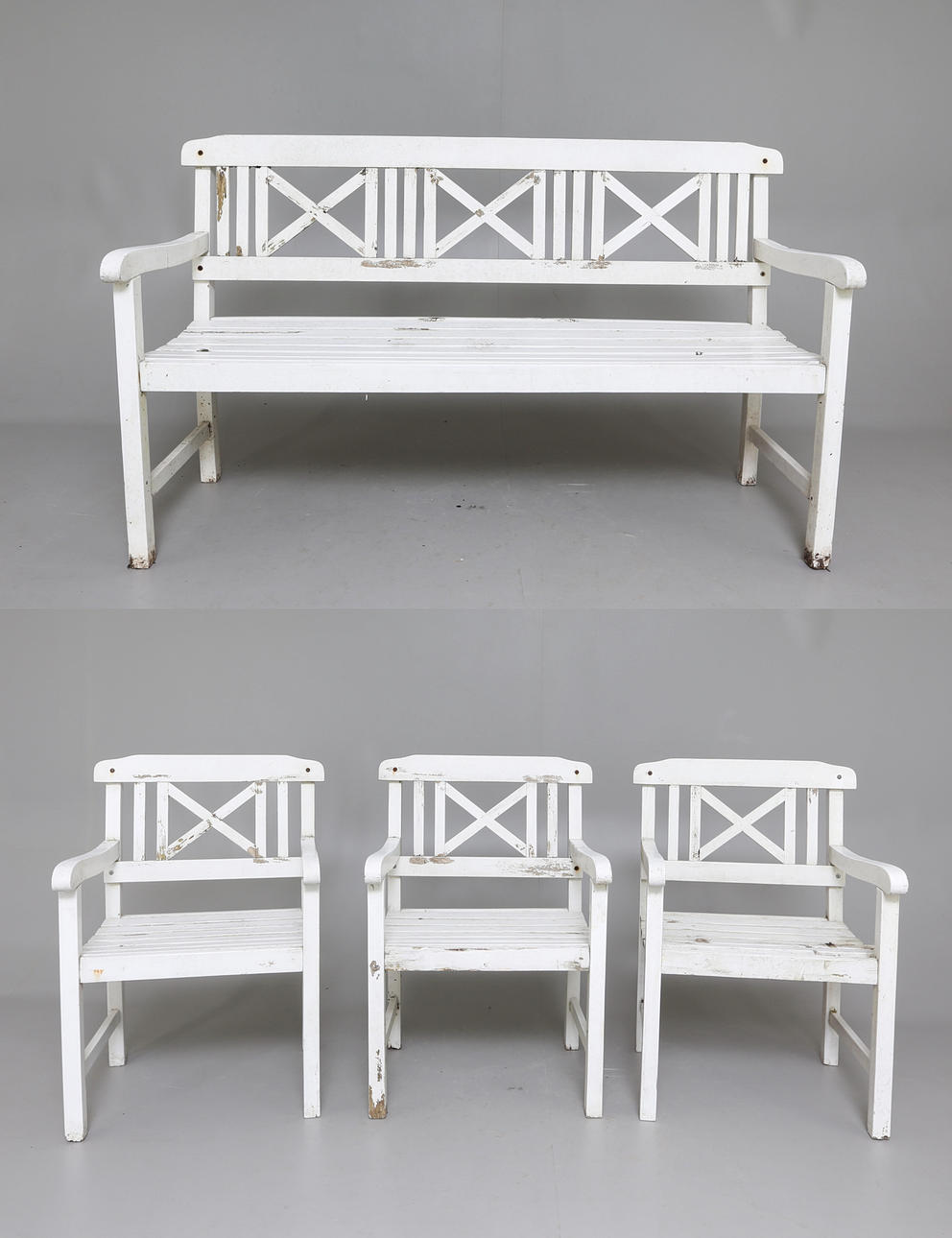 TRÄDGÅRDSMÖBEL, trä, 1900-tal.