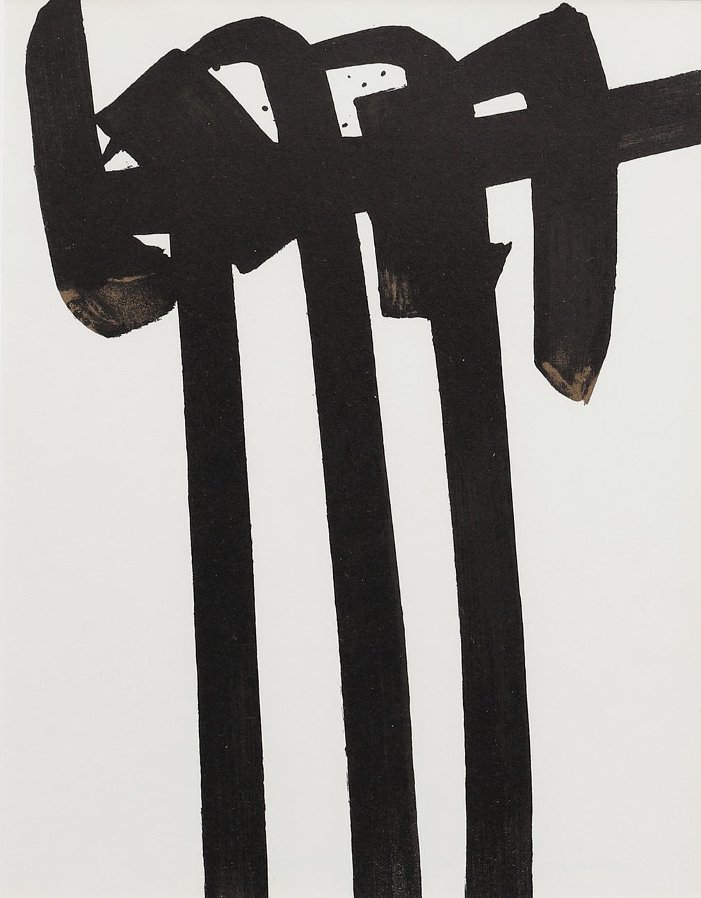 PIERRE SOULAGES. COMPOSITION, LITHOGRAPHY.