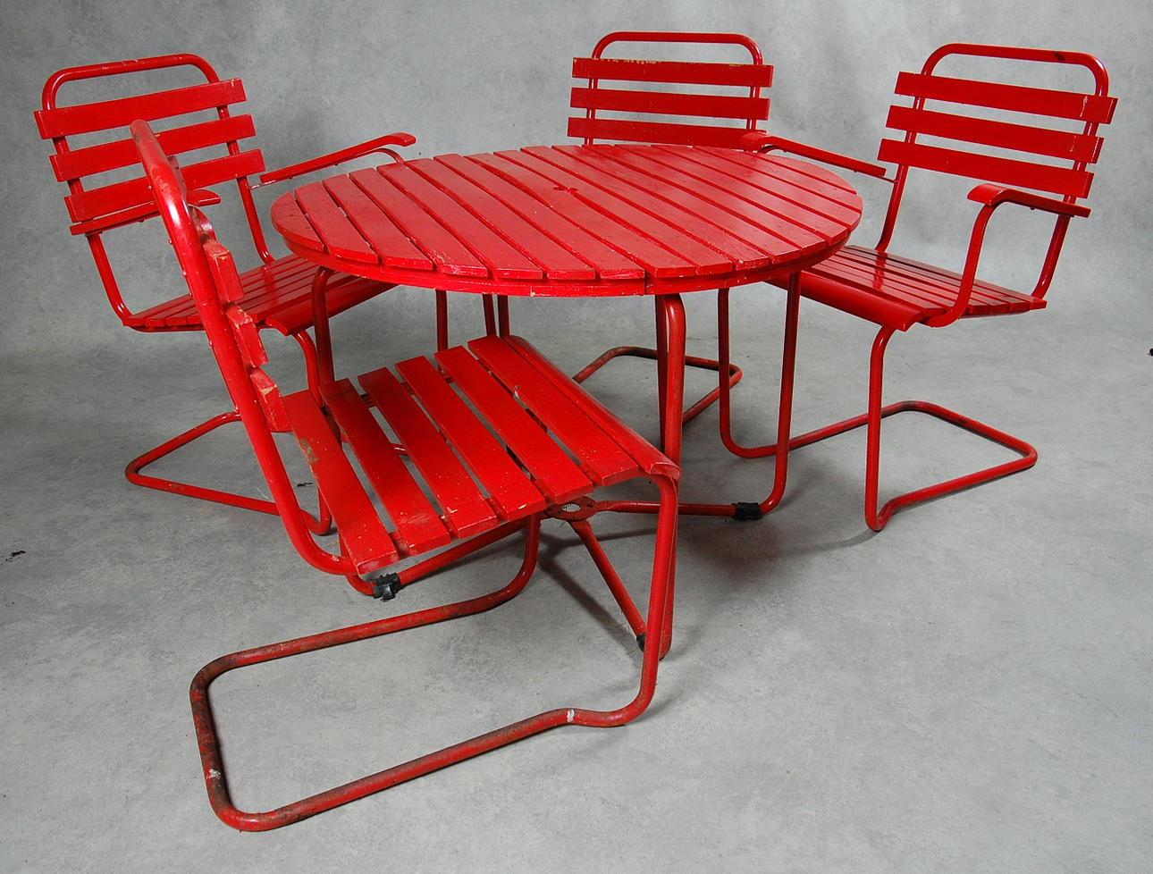 TRÄDGÅRDSMÖBLER, 5 delar, med gung ,1900-talets mitt.