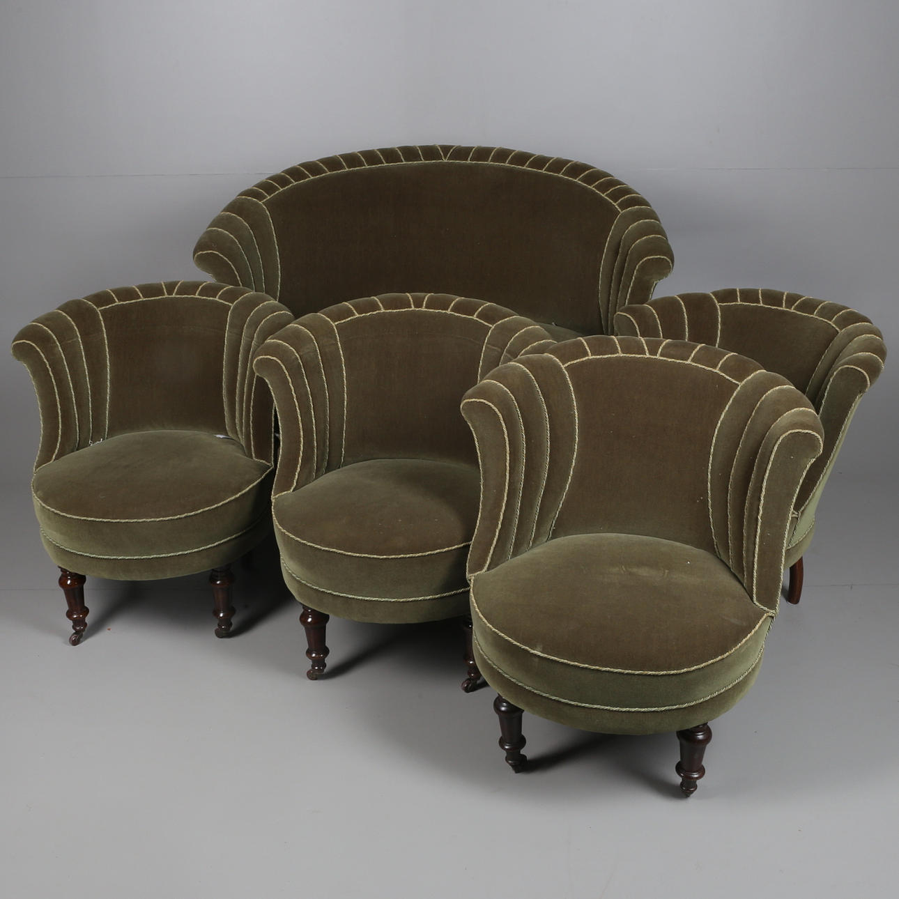 SALONGSGRUPP, 5 delar, tidigt 1900-tal.