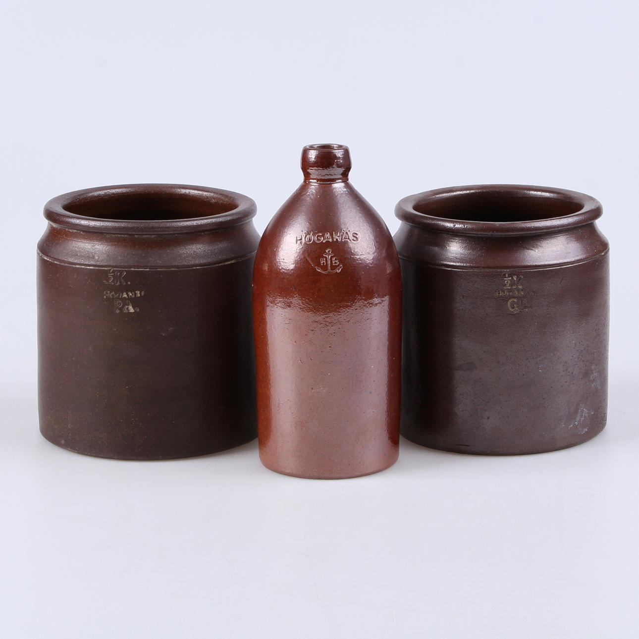 KRUS, samt kanna, 3 delar, delvis Peter Ahlström samt Gustaf Ekberg, Höganäs.