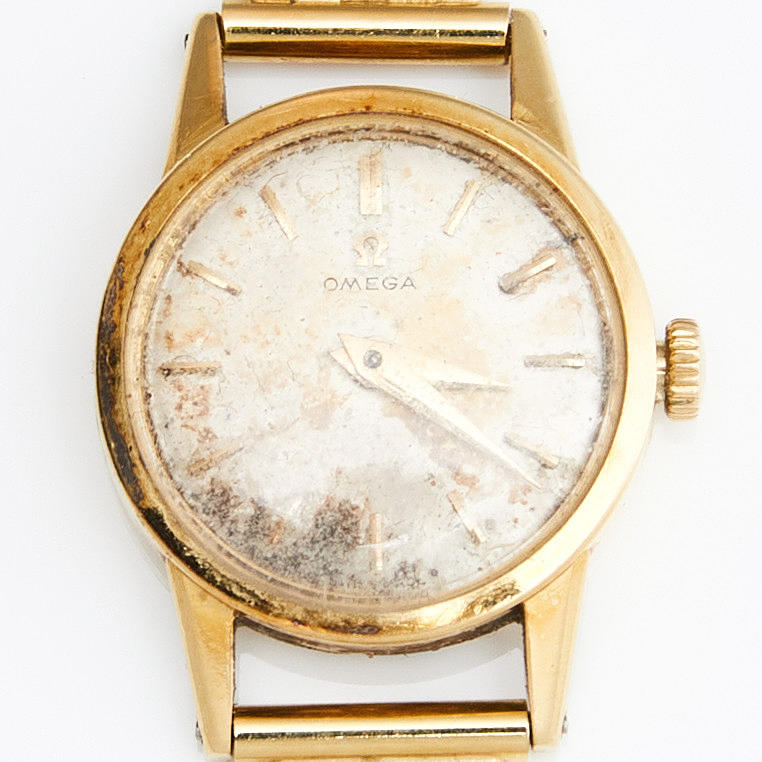 OMEGA, damur, 18 k guld, ca 1957.