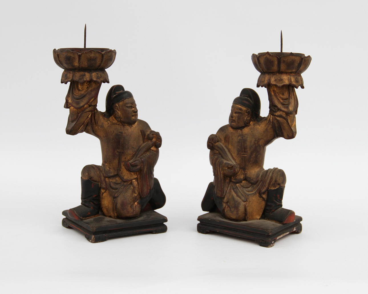 LJUSSTAKAR, ett par, Kina, 1800/1900-tal.