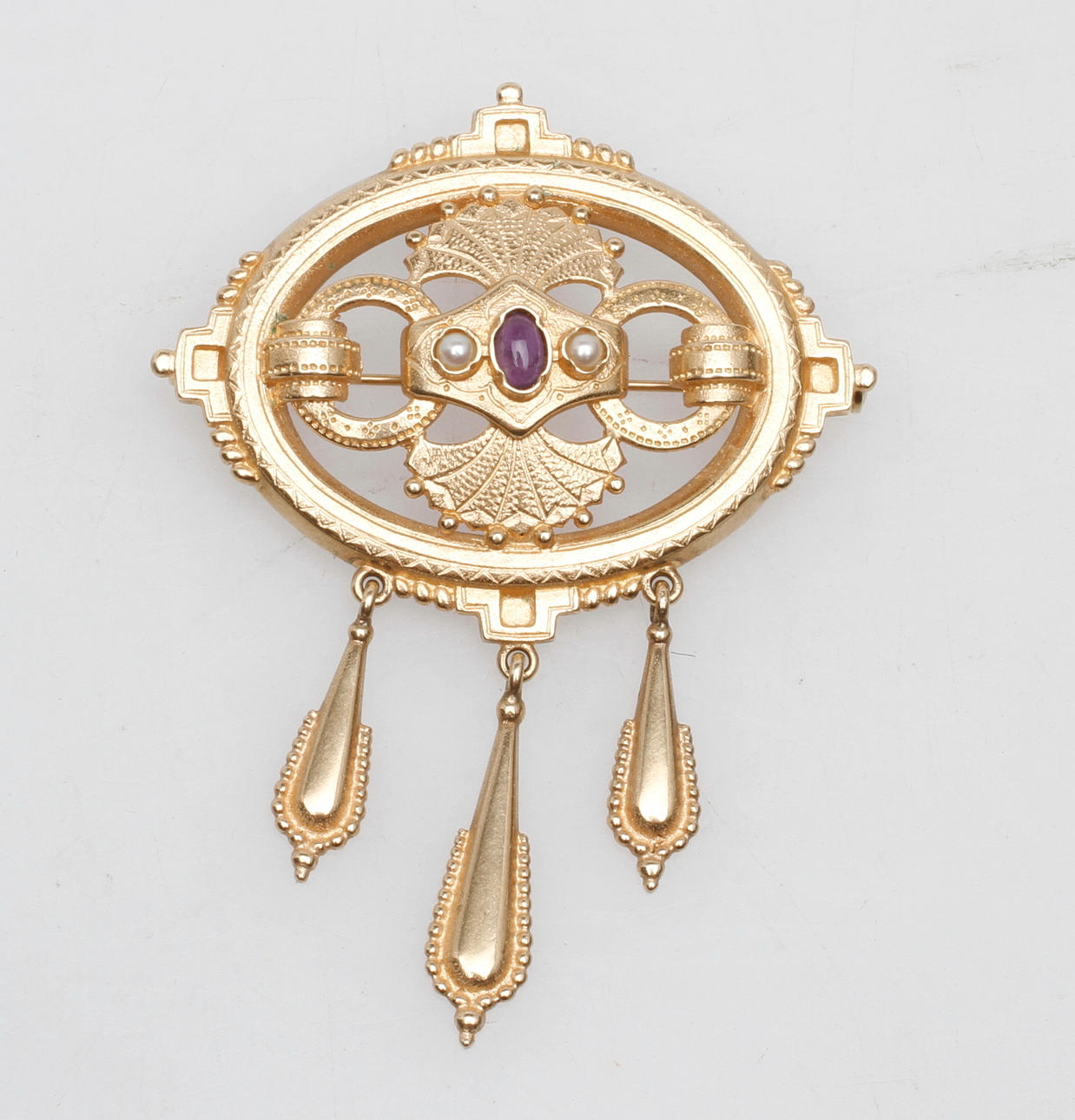 BROSCH/HÄNGE, 14k guld, Kalevala Koru, Finland, 1973, vikt ca 13,4 gram.