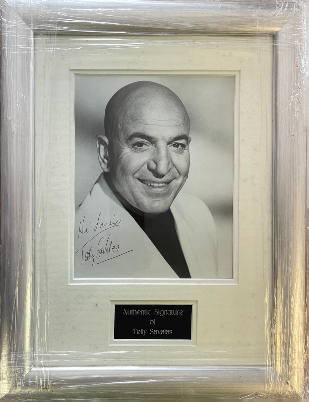 TELLY SAVALAS AUTOGRPAH.