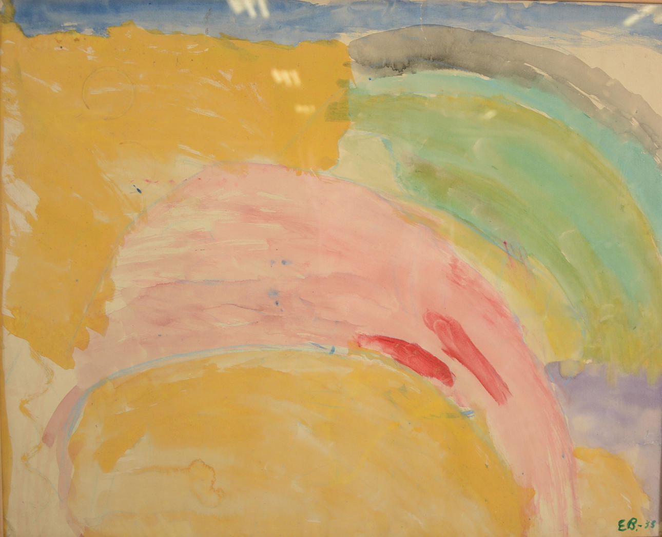 EVALD BJÖRNBERG. Akvarell.