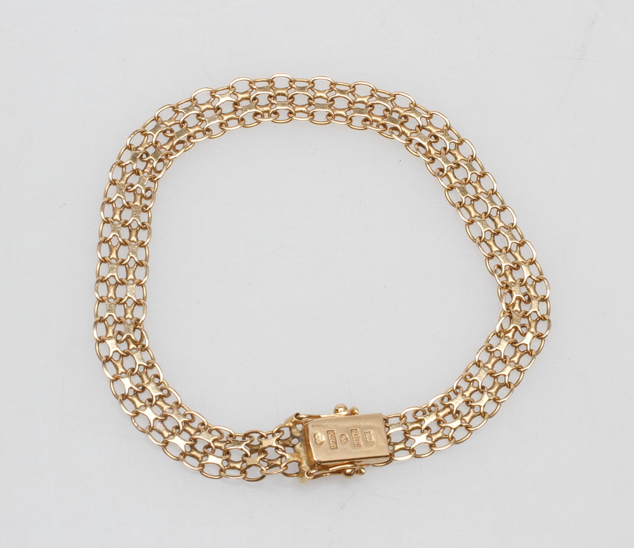 ARMBAND X-LÄNK, 18k guld, vikt ca 8,5 gr.