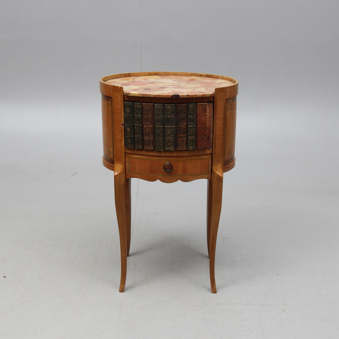 LAMPBORD/SÄNGBORD, med stenskiva, Louis XVI-stil, 1900-tal.