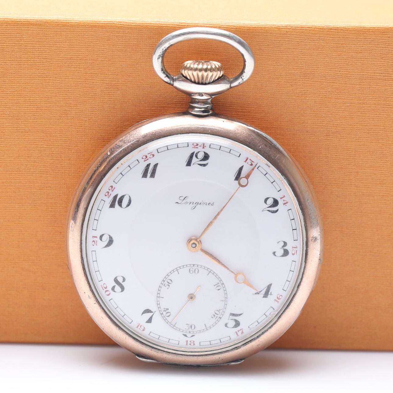 POCKET WATCH, silver, Longines.
