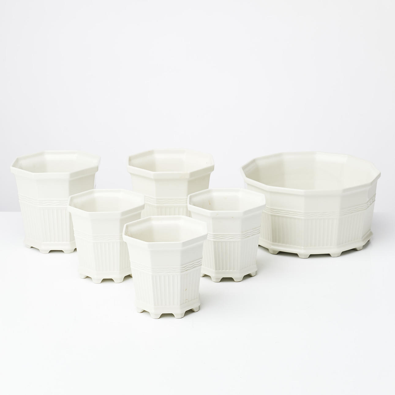 PRINS EUGEN. Krukor, 6 st, "Waldemarsudde", två olika storlekar.