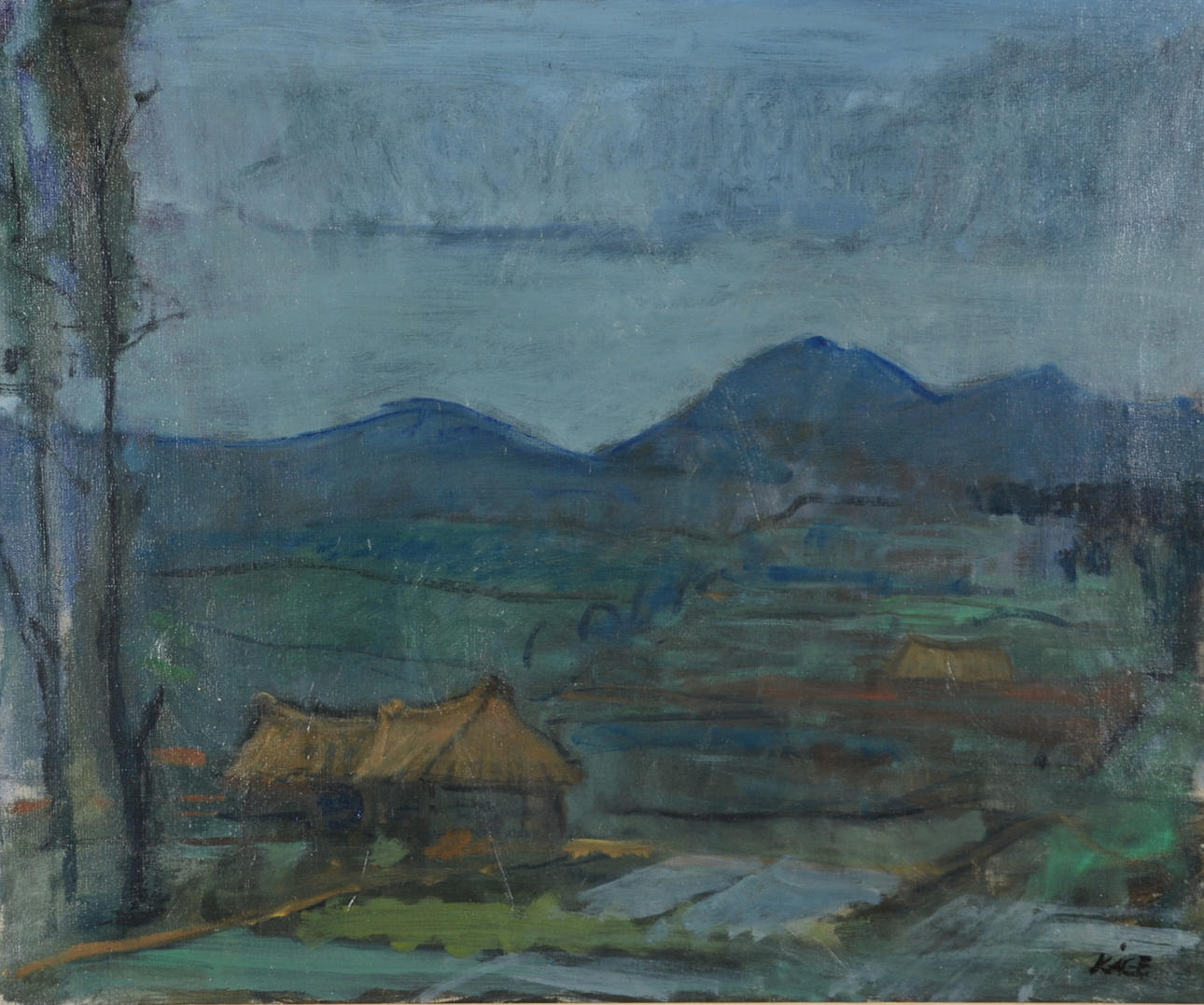 WILHELM KÅGE. Olja på duk.