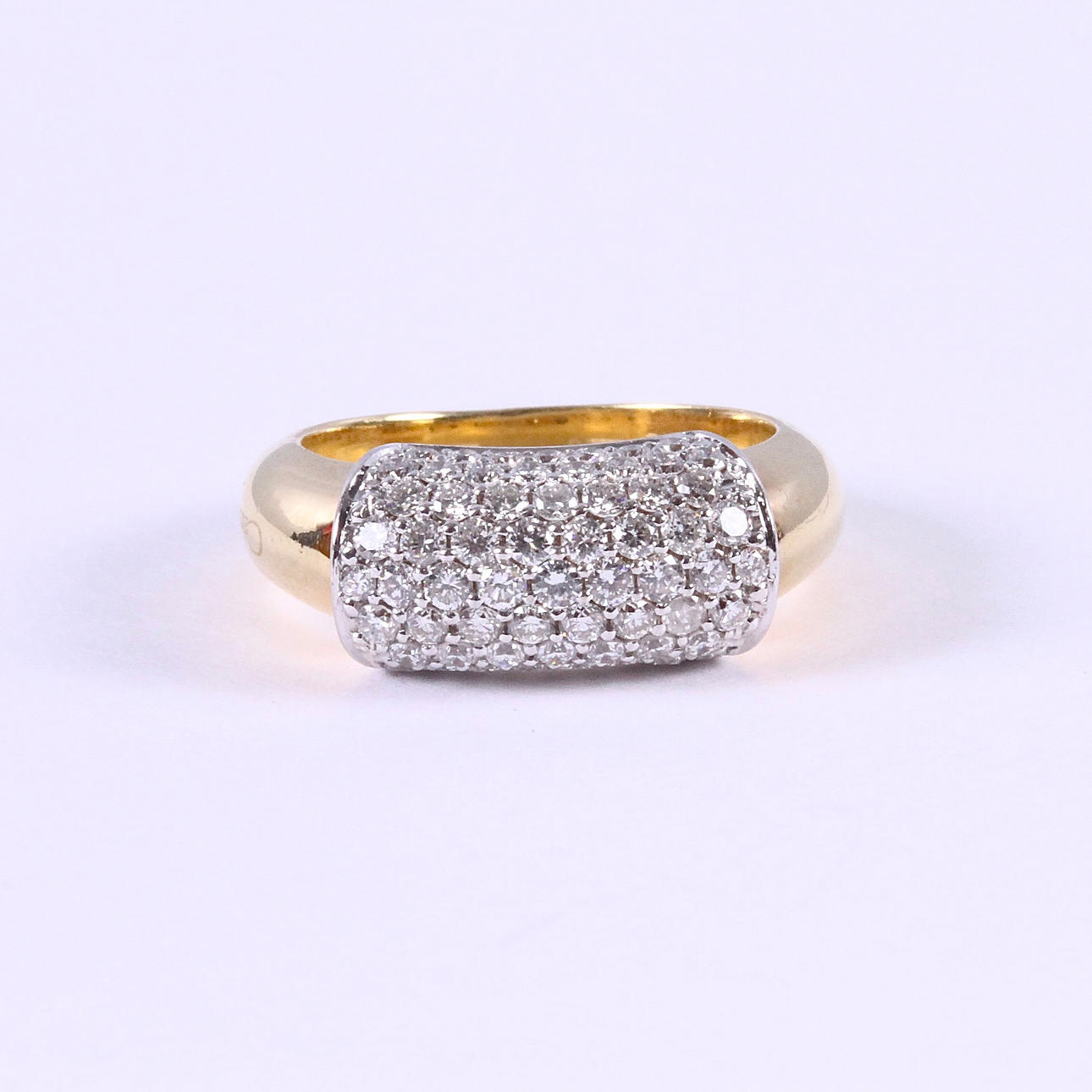 DIAMANTRING, totalt ca 1ct, 18K.