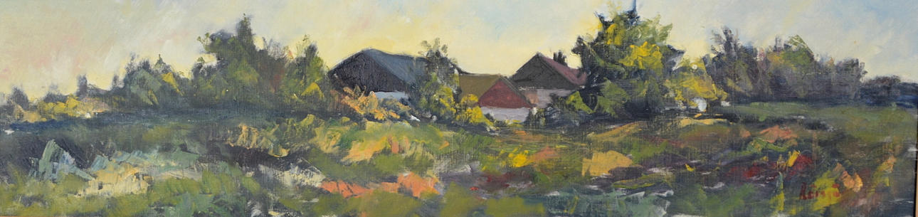 HILDING RÖSSJÖ. Olja på duk.