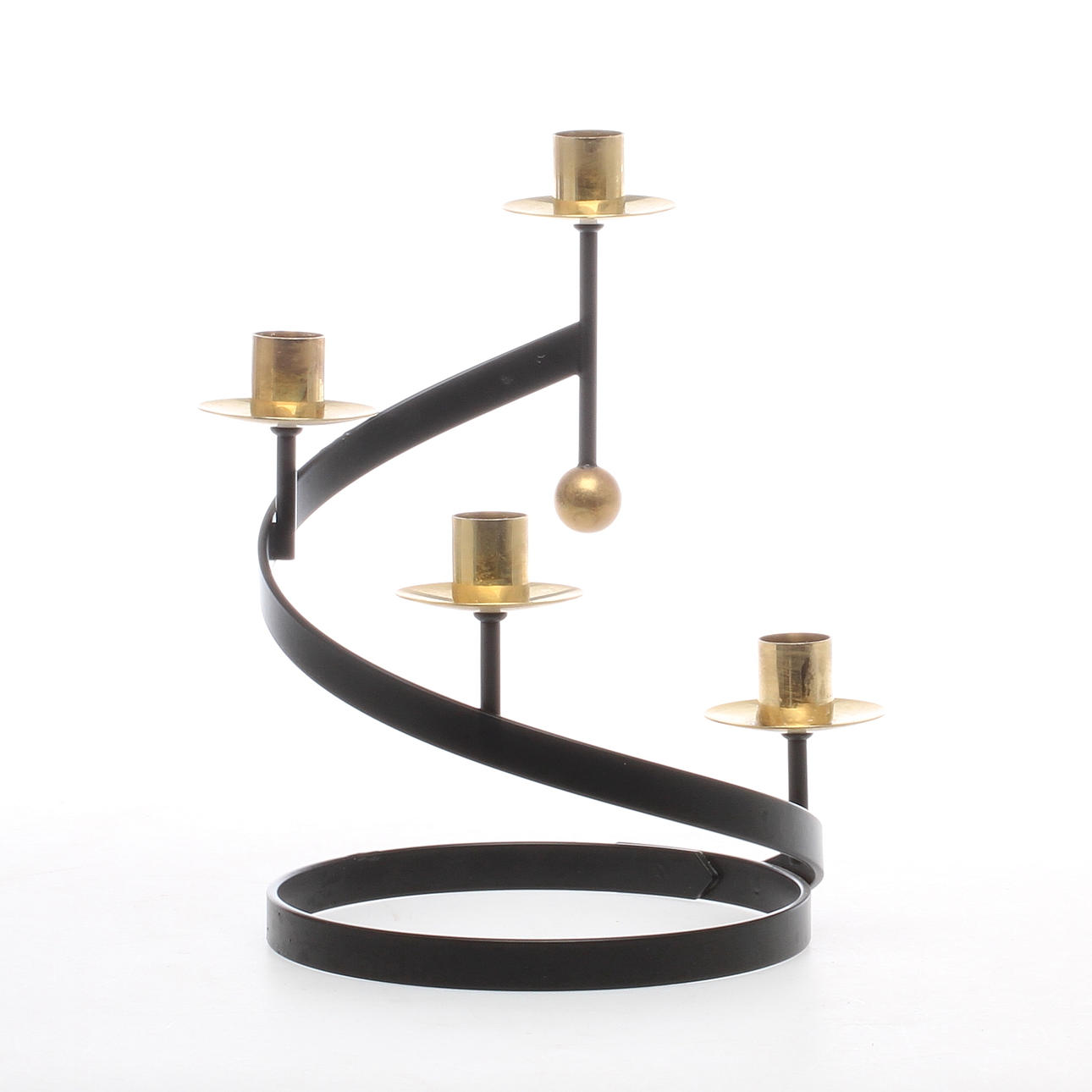 LJUSSTAKE, mässing och smide 1900-tal.