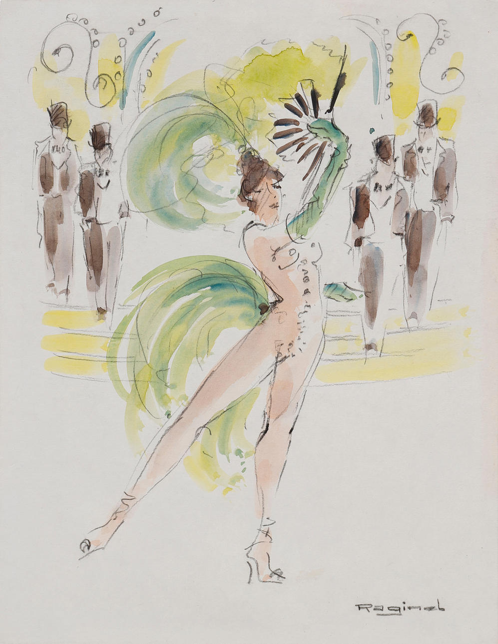 ANDREU RAGINEL. Music Hall scenes.