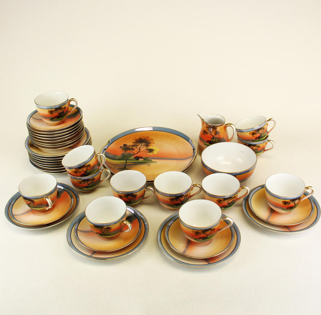 NORITAKE 'SUNSET' TEA SET.
