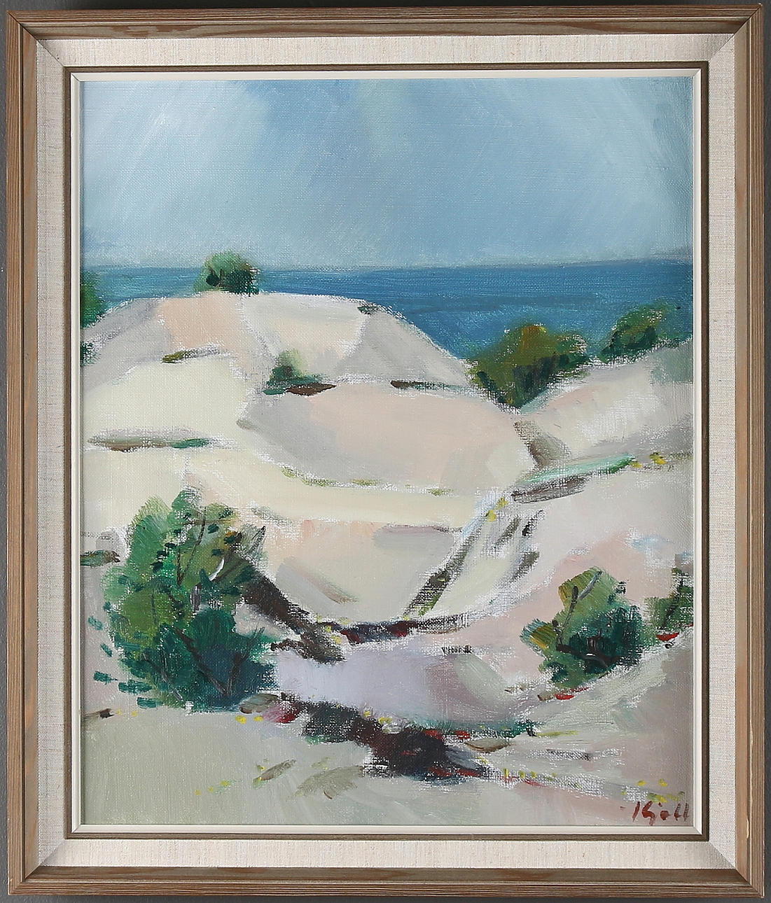 KJELL LEANDER ENGSTRÖM. "Klitter Sandarna Skåne", olja på duk, signerad.