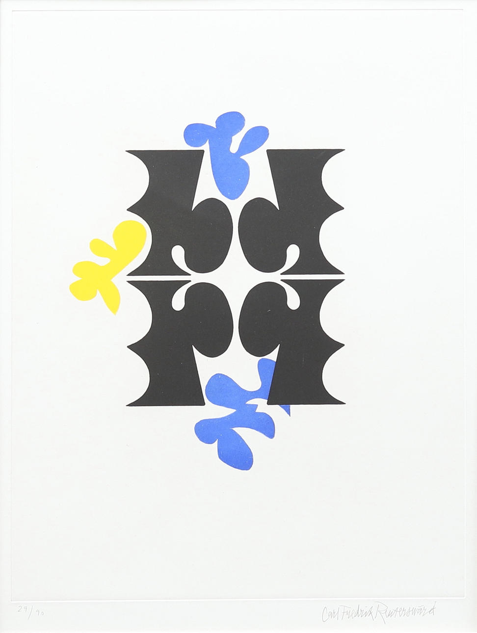 CARL FREDRIK REUTERSWÄRD. Composition, lithograph, 29/90, signed.