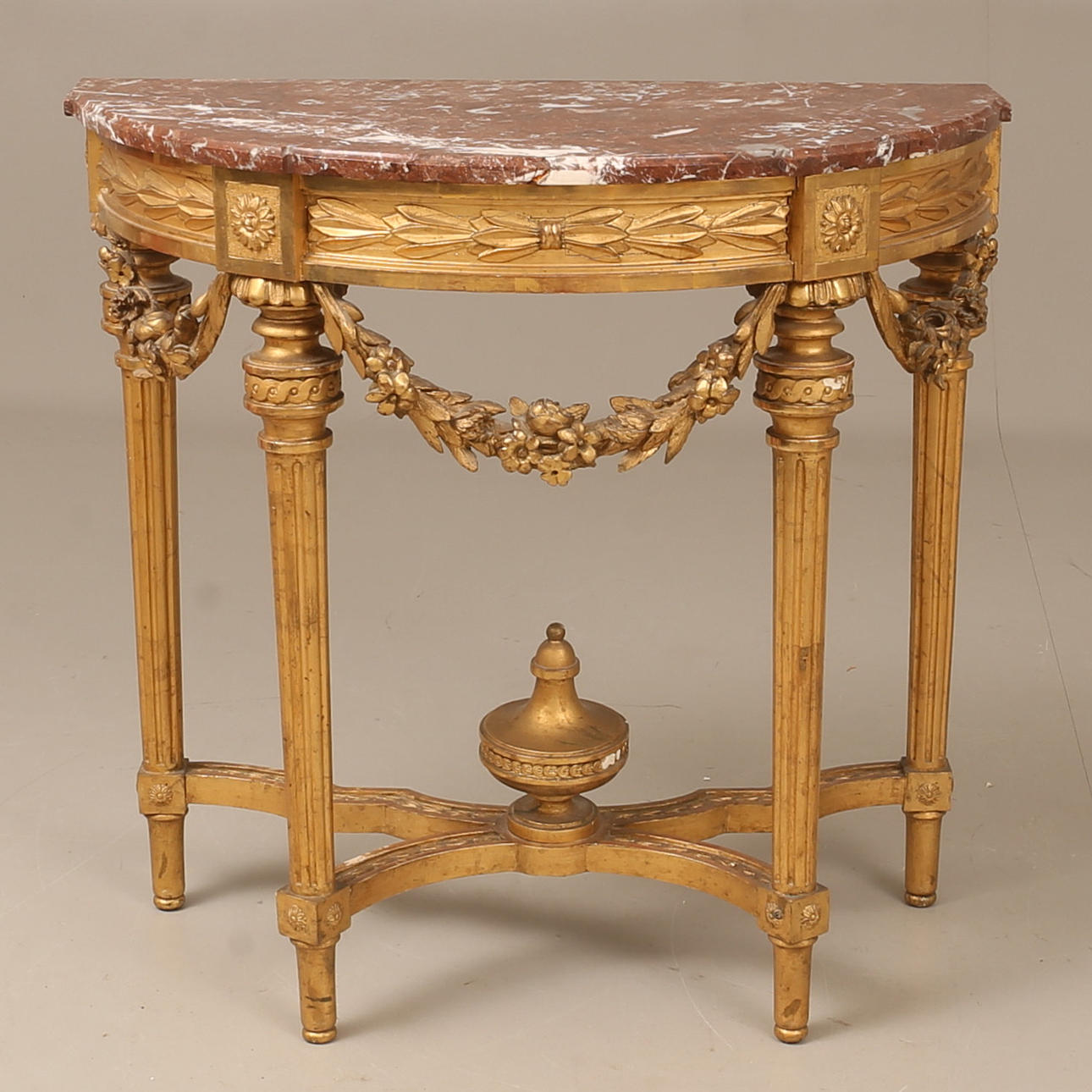 CONSOLE TABLE with marble top, Gustavian style, 18/1900s.