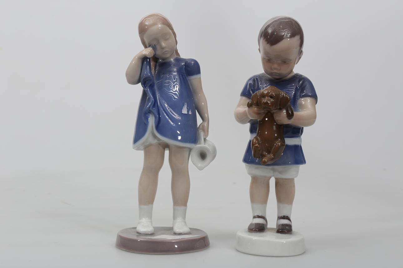 FIGURINER, porslin, 2 stycken, Bing & Gröndahl.